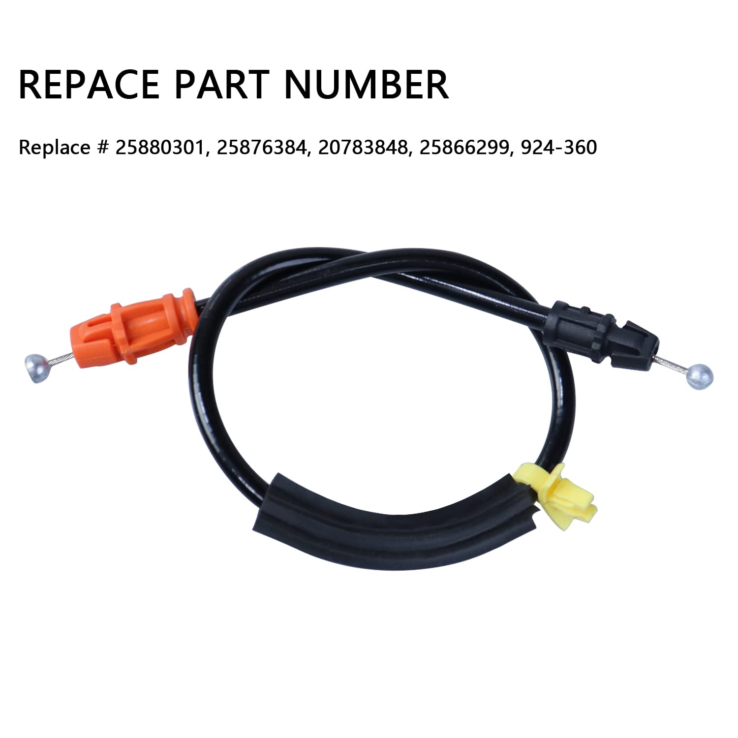 HNeekyr 16.5" Door Latch Cable for 2007-2014 Chevy Silverado/Tahoe/Yukon, Driver/Passenger Side, Replaces 25880301,