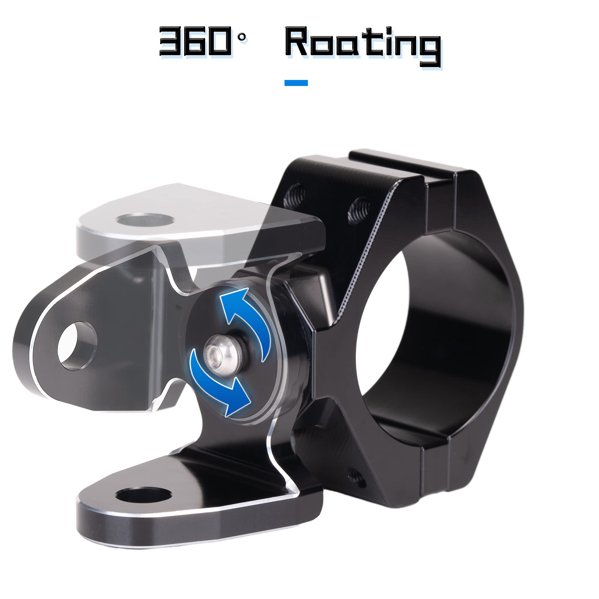 Dicater 360 Roating Utv Mount Bracket For Flag/Led Whip Light/Antenna Fits 1.75-2Inch Roll Bar Compatible With All Utv Can Am Ma