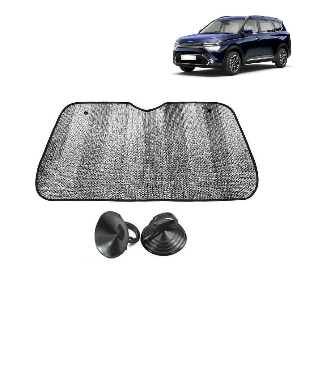 Car Windshield Sun Shade UV Rays Protector Silver Sunshade Solar Reflective suitable for Kia Carens