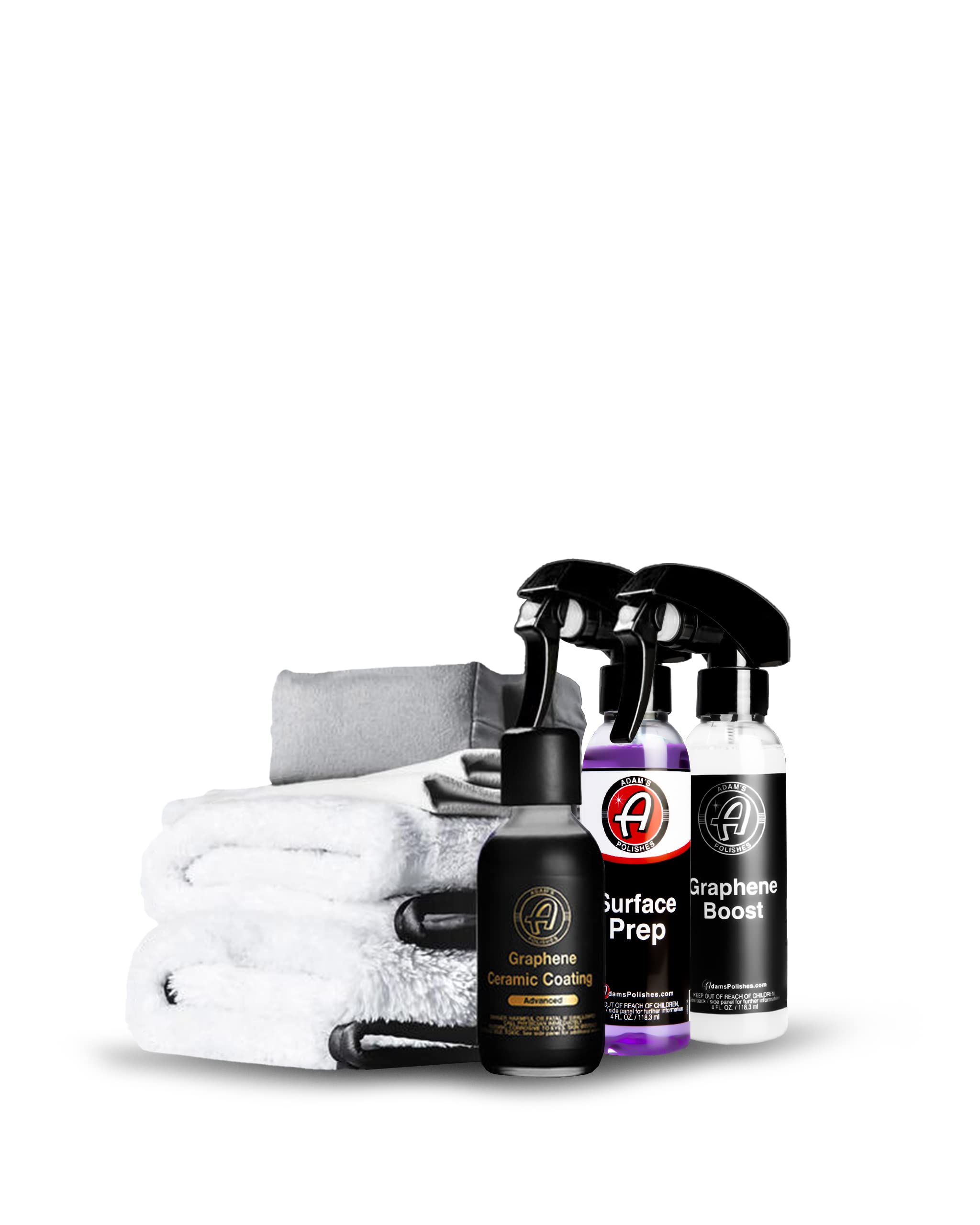 Adam's Polishes Graphene Ceramic Coating Kit - 10H Protection, UV Glow Technology, Standard Size, Ideal for Car Detailing