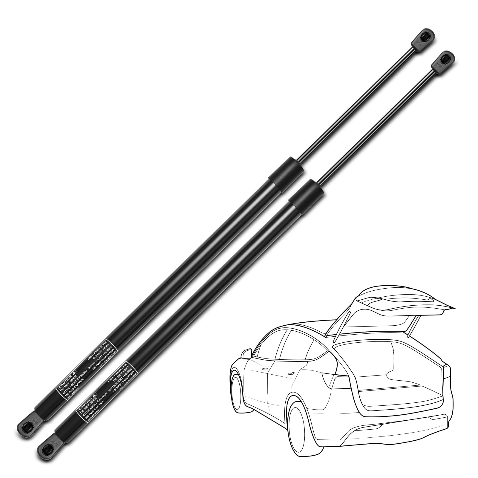 Set Of 2 Upper Tailgate Lift Support Struts Gas Spring Shock Replacement For Land Rover Range Rover Sport L320 2006-2011