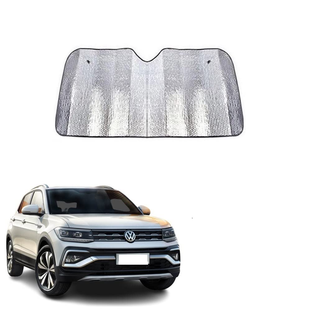 Car Windshield Silver Parking Foldable Sunshade for Heat Protection Useful on Front and Rear Windshield Glass Suitable for V W T