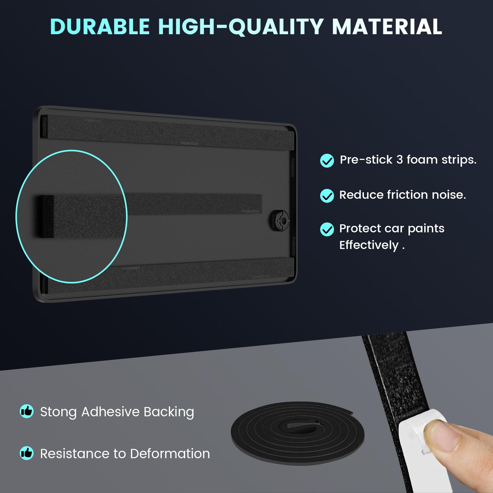 Podestaa Rear License Plate Bracket Holder for Audi A3 A4 A5 A6 A7 A8 Quattro, ABS Material, Model: LICNSEN PLATE BRACKT-AUDI