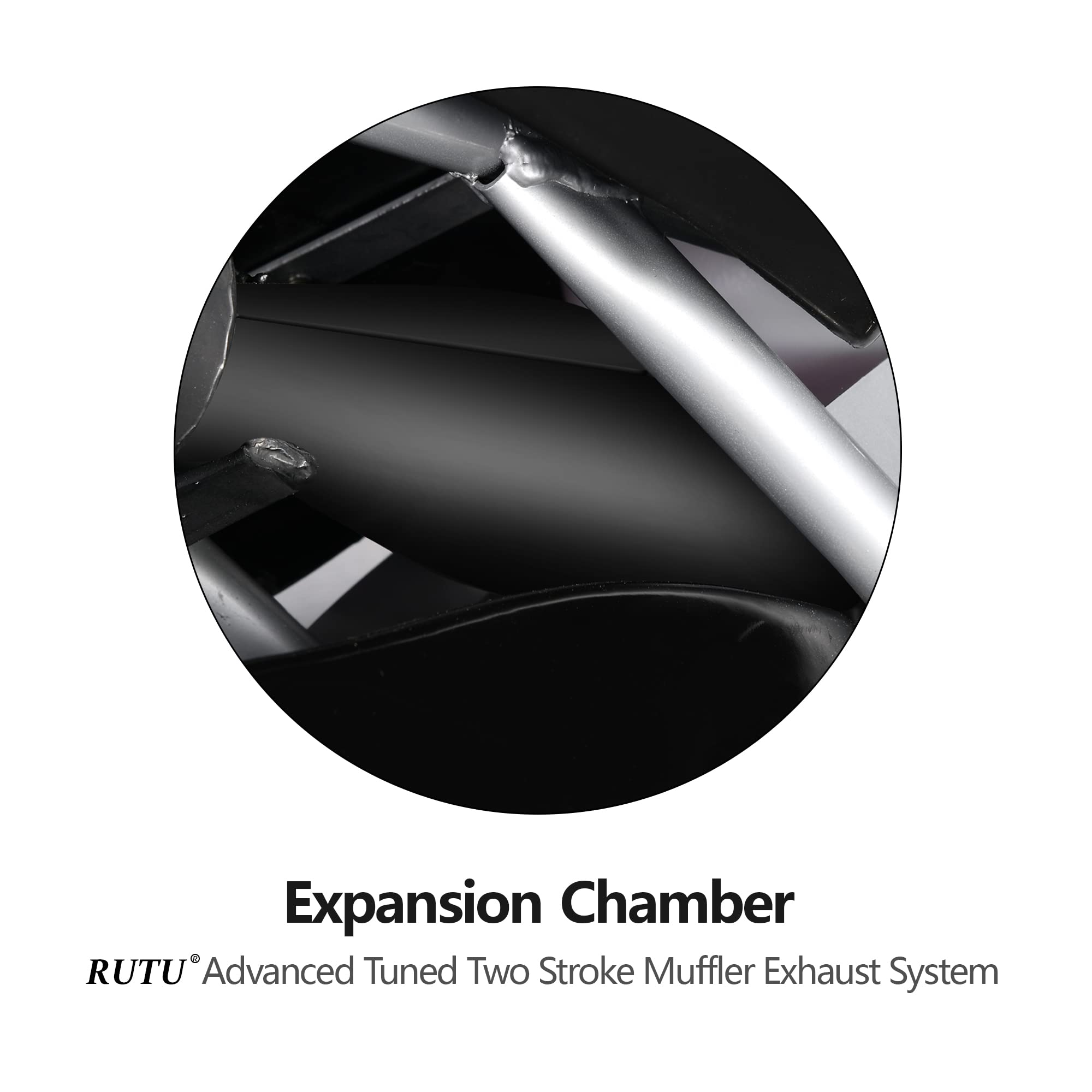 WEIYINGSI 2-Stroke Muffler Exhaust Pipe with Expansion Chamber - Angled Design for 47/49cc Pocket Bikes & Mini Dirt Bikes