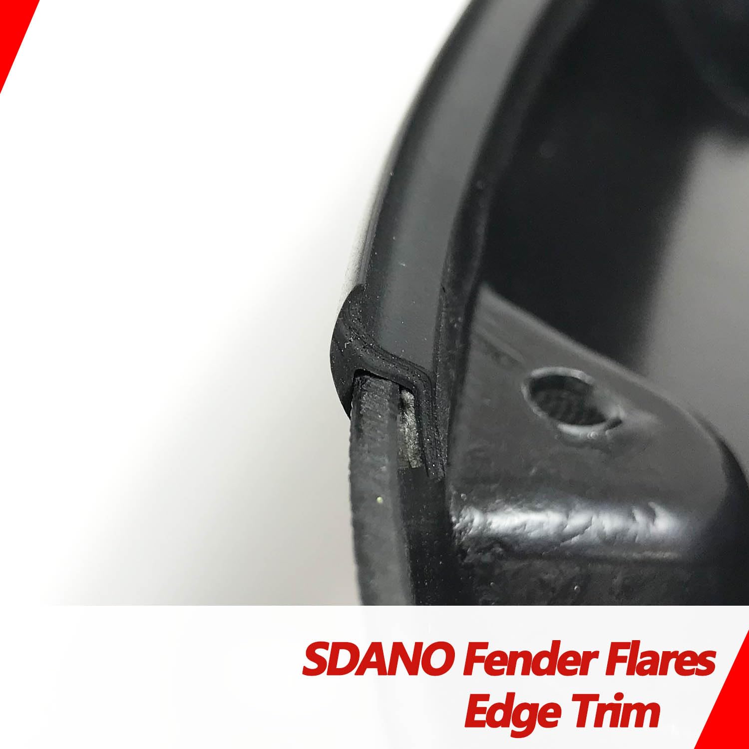 sdano Fender Flares Edge Trim, Fender Flare Rubber Seal for Car and Truck Wheel Wells, Rubber Gasket for Fender Flares Universal