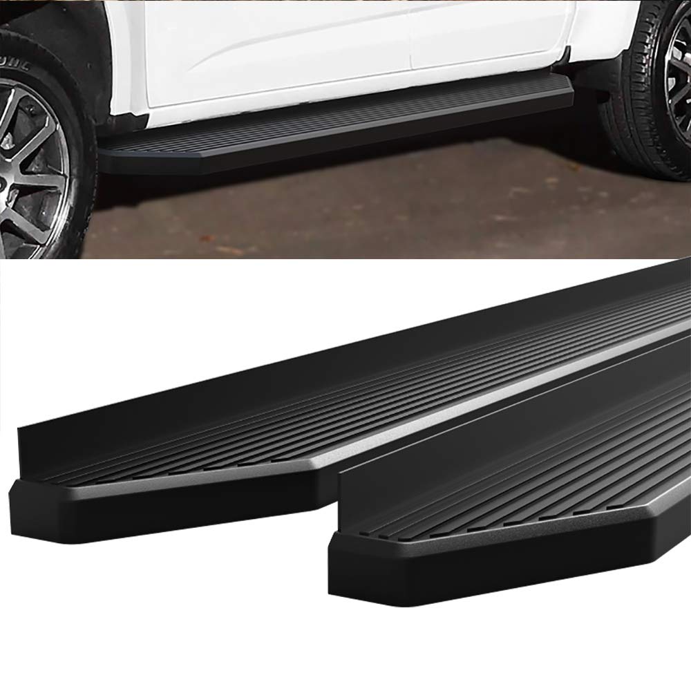 Hd Ridez Flat Style Running Board Compatible With Chevy Colorado Gmc Canyon 2015-2024 Crew Cab (Nerf Bar Side Steps Side Bars)