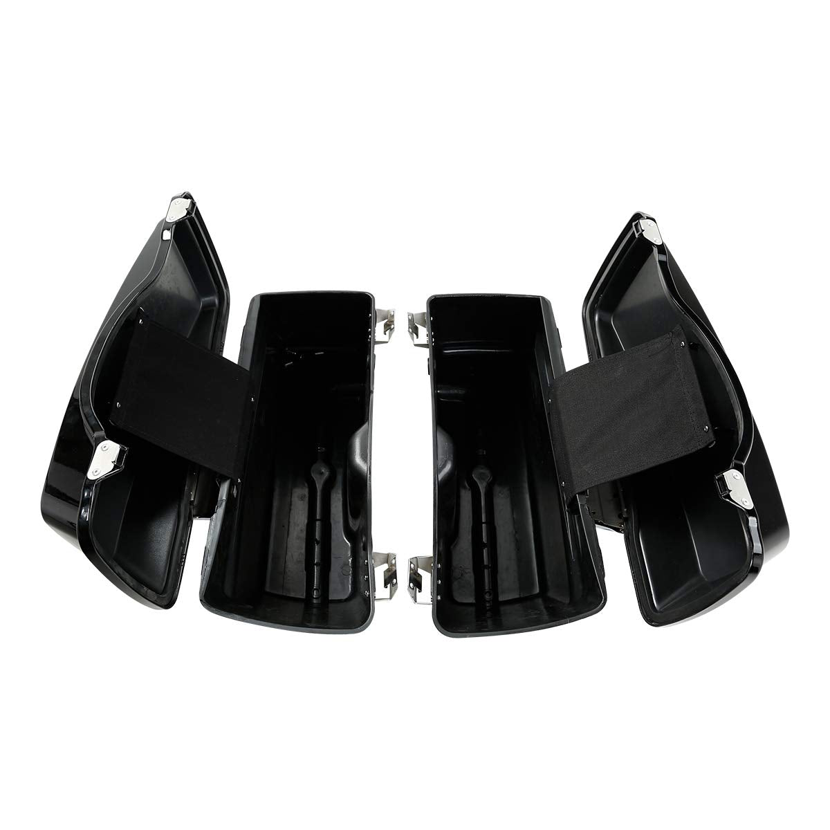 Tcmt Hard Saddle Bags Trunk W/Lid Latch Key & Liners Carpet Insert Fits For Harley Hd Touring Cvo Road Glide Road King Street Gl