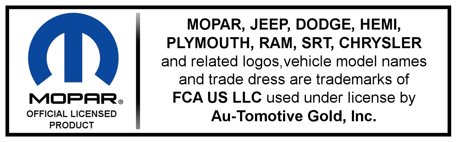 Au-Tomotive Gold, Inc. Officially Licensed Uv Print Logo On Black Polycarbonate License Plate Frame For Scat Pack
