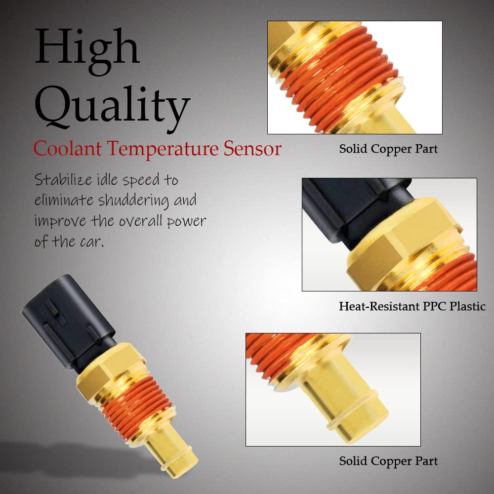 HAOBO Engine Coolant Temperature Sensor, Water Temperature Sensor 5149077AB Compatible with Chrysler, Grand Cherokee, J-eep Wran