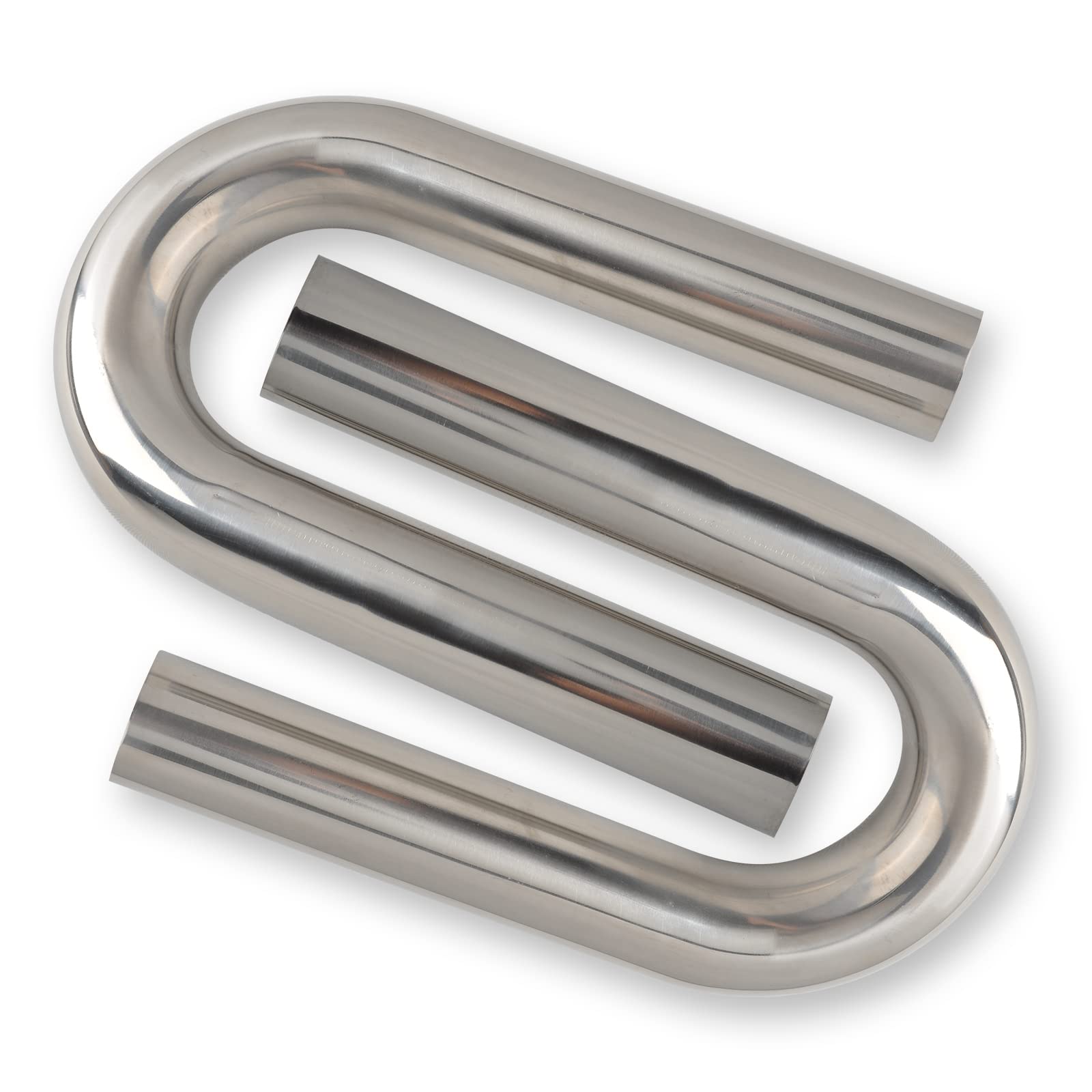 Fgjqefg 3 Inch 180 Degree Diy Custom Mandrel Exhaust Pipe Tube Pipe, T304 Stainless Steel, Universal Fit, 23.62 Inch End To End Length, 3'' Od Mandrel Bend Pipe 2Pcs
