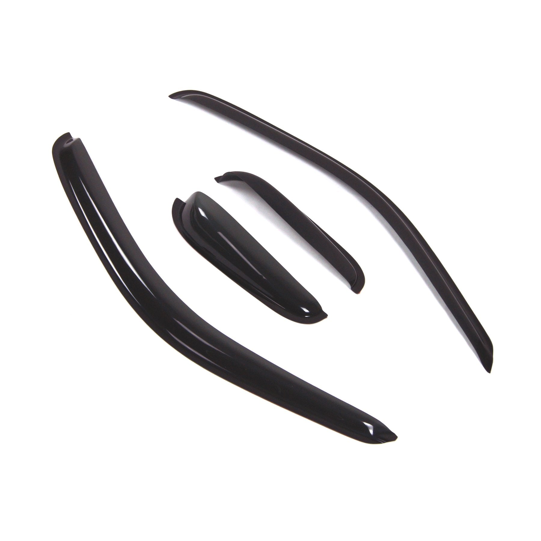 Tuningpros Wd2-452 Dark Smoke 4 Pcs Set Window Visor (Outside Mount) Deflector Rain Guard Compatible With 1995-2004 Toyota Tacom