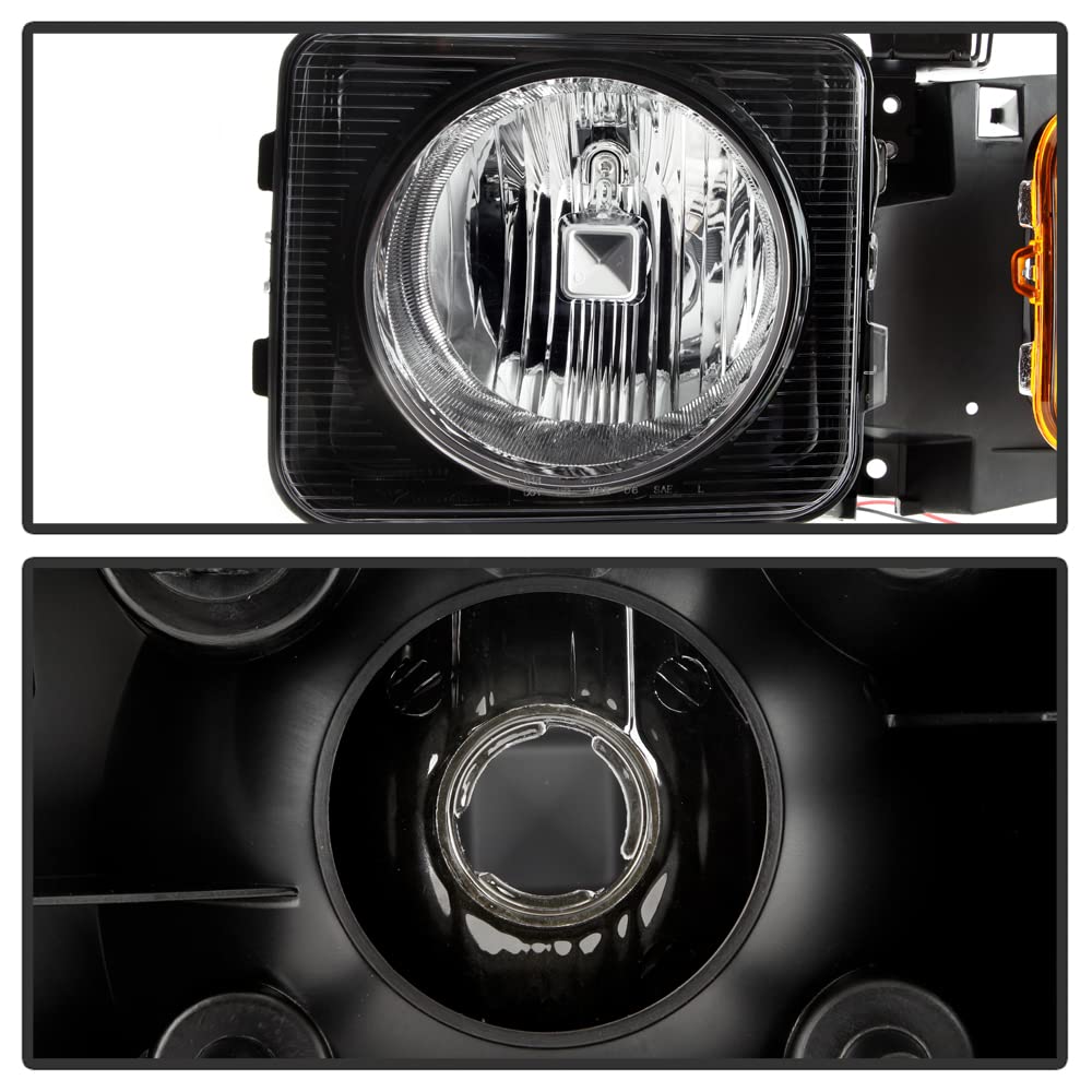 ACANII Factory Headlights for 2006-2010 Hummer H3 & H3T - Chrome Replacement Pair (Left + Right)