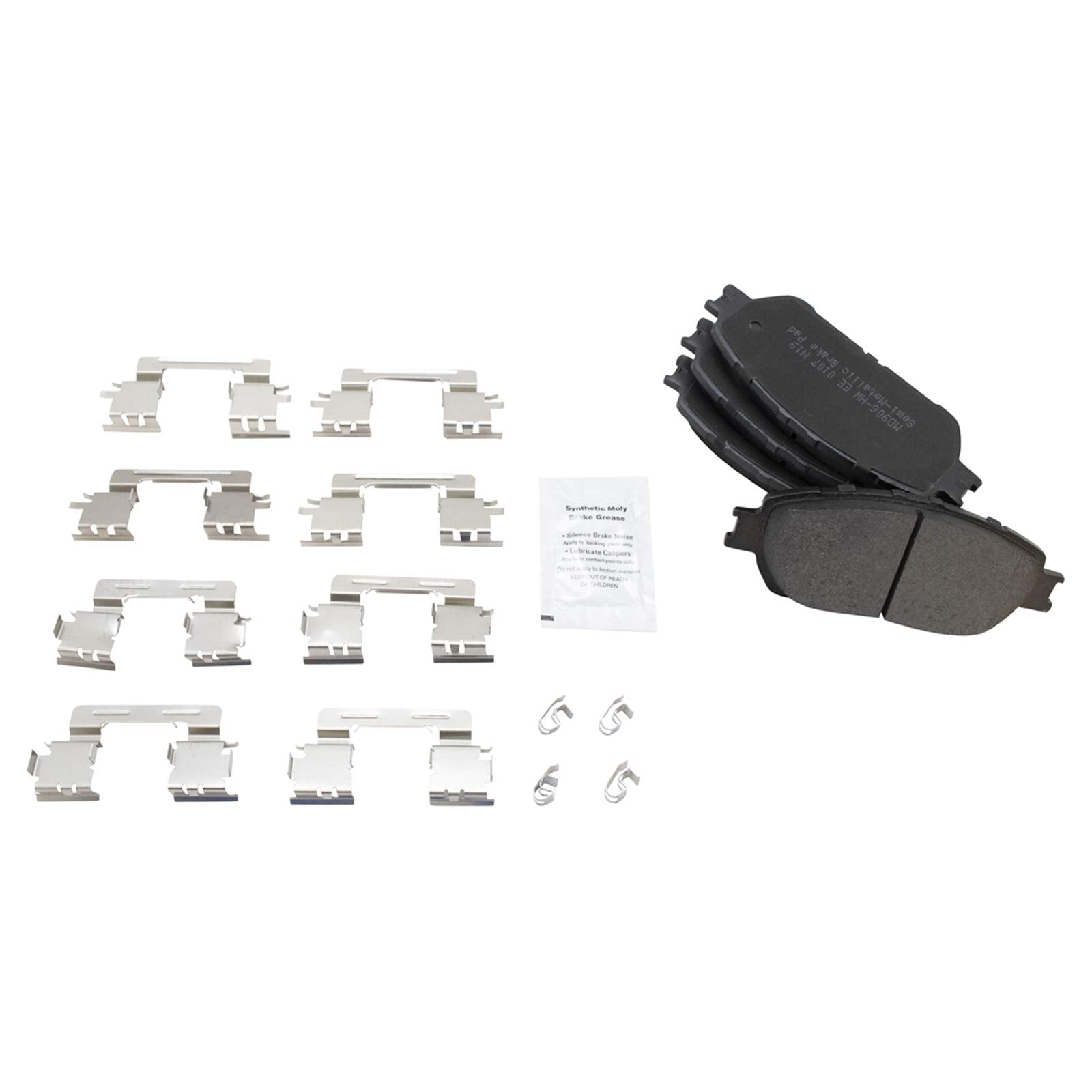 Trq Front Posi Metallic Brake Pads & E-Coated Rotors Kit Set For Toyota Lexus