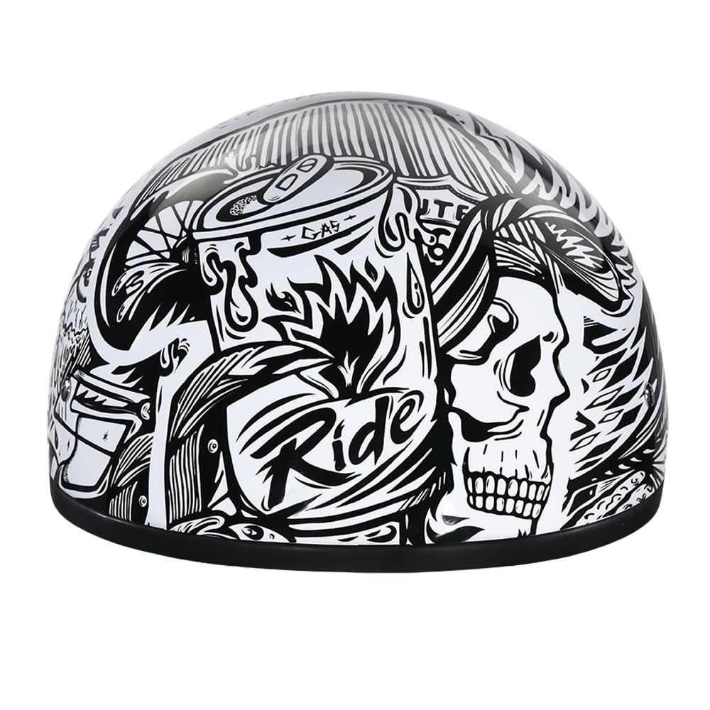 D.O.T. Daytona Skull Helmet- W/Lovesee- 2Xl