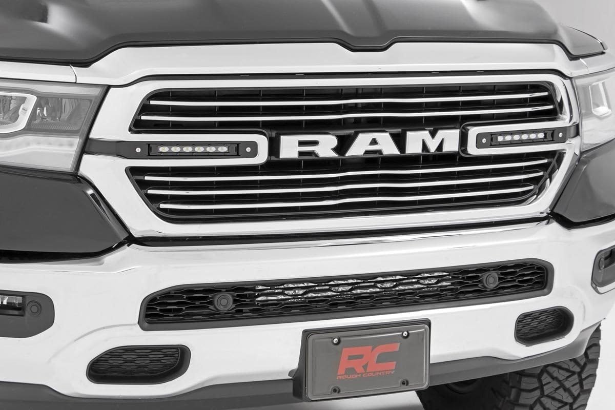 Rough Country 6" LED Grille Kit, Black Series, Aluminum, Model 70783 for 19-24 Ram 1500