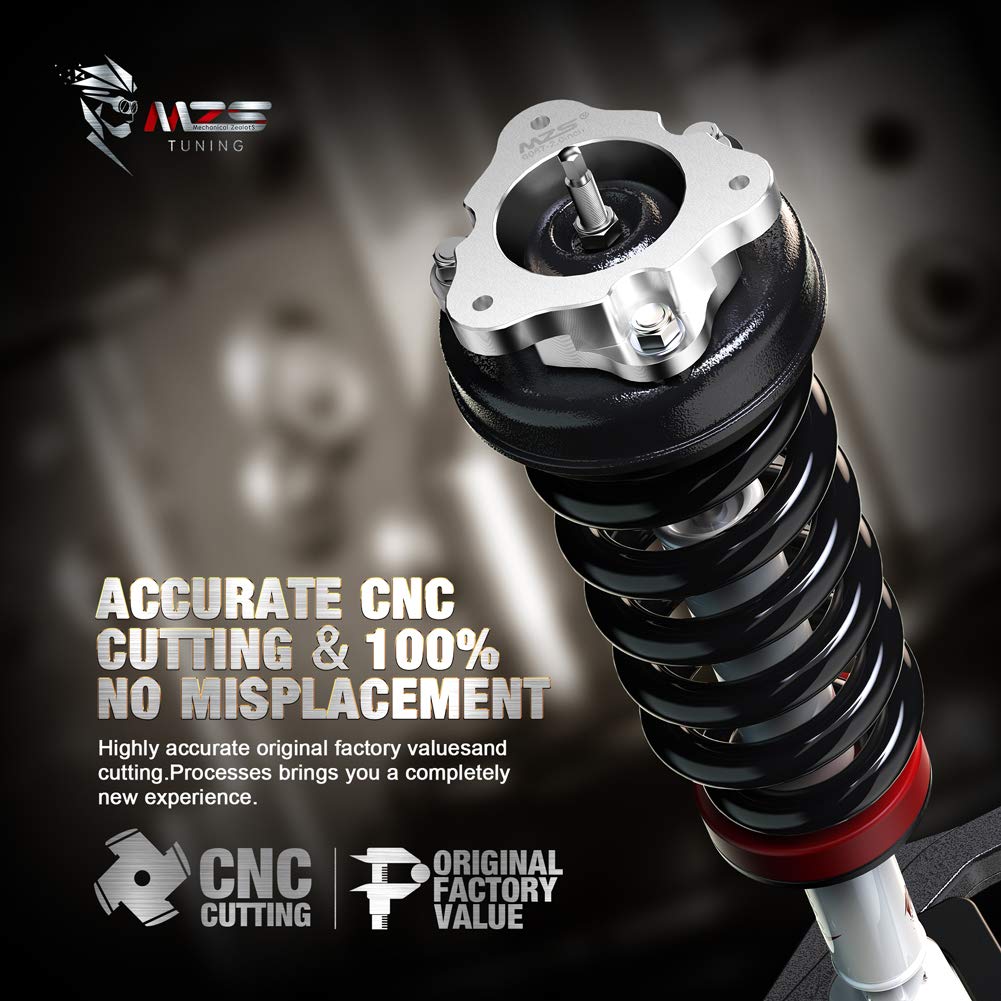 MZS 3" Front Leveling Kit Strut Spacers for 2007-2024 Tahoe Silverado Sierra Yukon, Aluminum, Compatible with 2WD/4WD