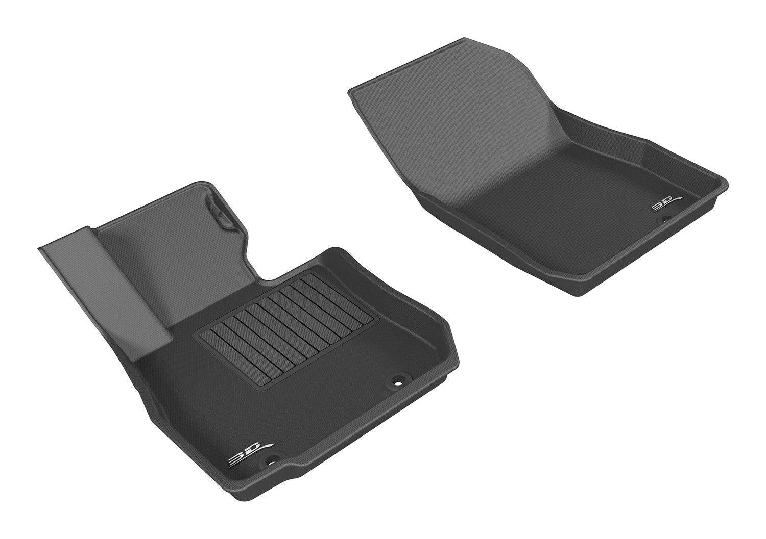 3D Maxpider L1Mz05111509 Front Row Custom Fit All-Weather Floor Mat For Select Mazda Cx-3 Models - Kagu Rubber (Black)