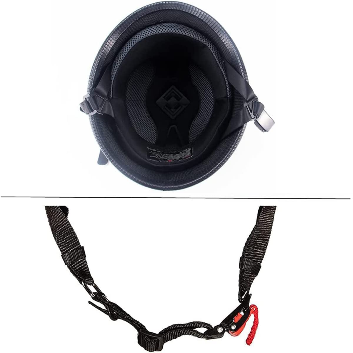 German Style Motorcycle Half Helmet Open Face Adult Men Women DOT Approved Retro Helmet