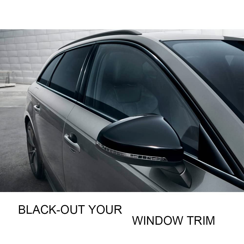 Lzlrun Free Tool Kit High Gloss Vinyl Wrap Kit For Black Out Chrome Delete Window Trim Door Trim (1Inches X 30Feet)