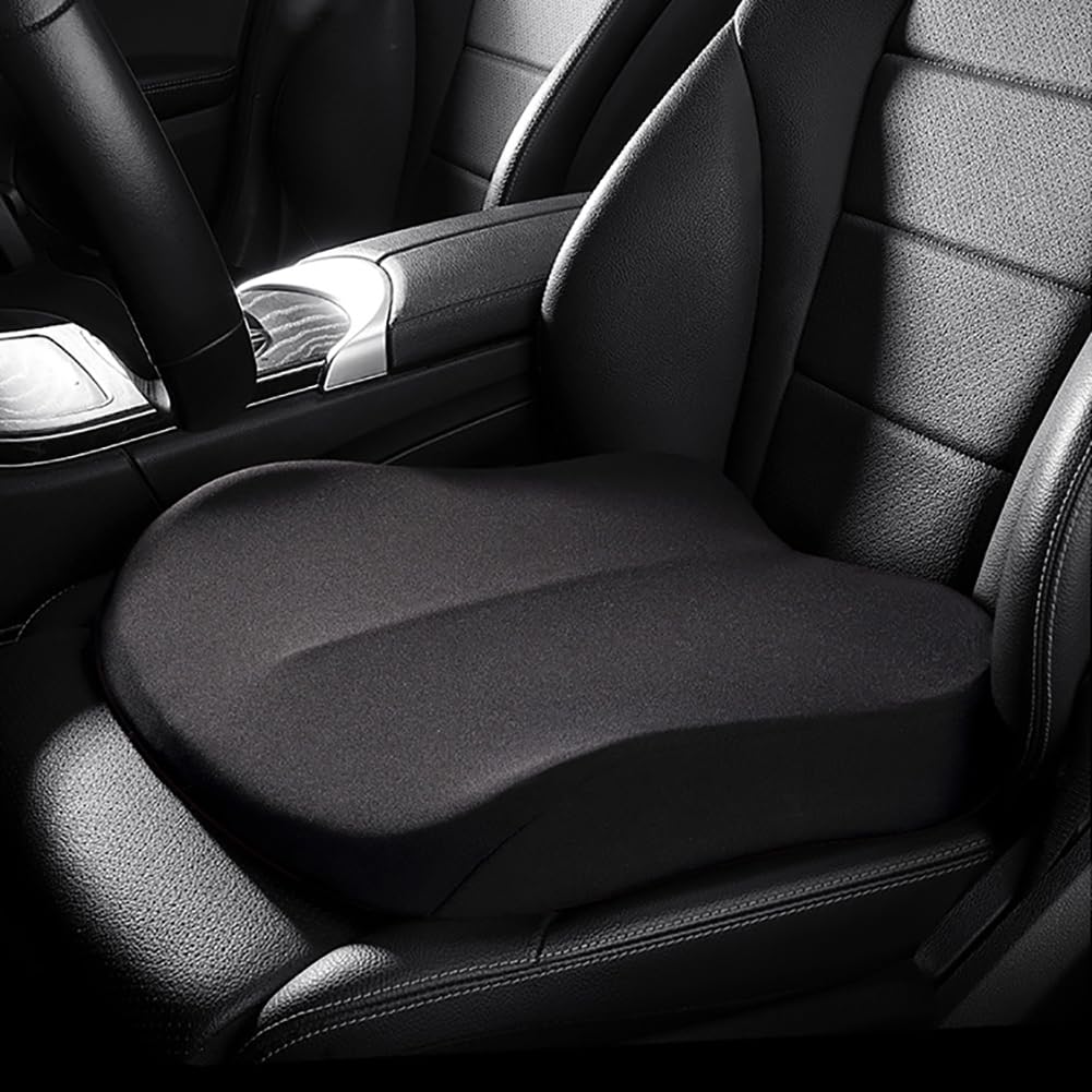 Adult Booster Car Seat Cushion, Wedge Memory Foam Pad For Driving Seat, Effectively Increase Height By 3.94 Inch, Car Travel Acc