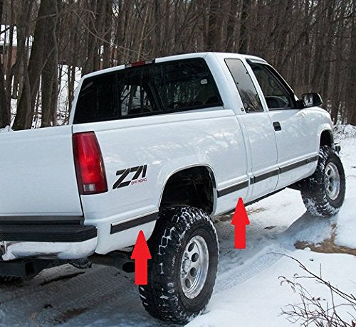 Automotive Authority Chrome Side Body Trim Molding - 320" Full Roll - Black - Model SUVELAM for 1988-1998 Chevy GMC Tahoe Silverado