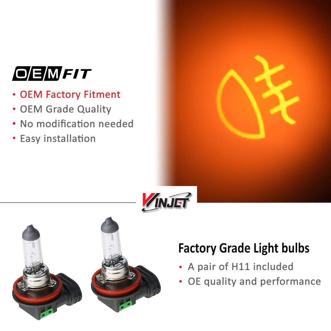 Winjet Compatible With [2015 2016 2017 Toyota Yaris] Driving Fog Lights + Switch + Wiring Kit