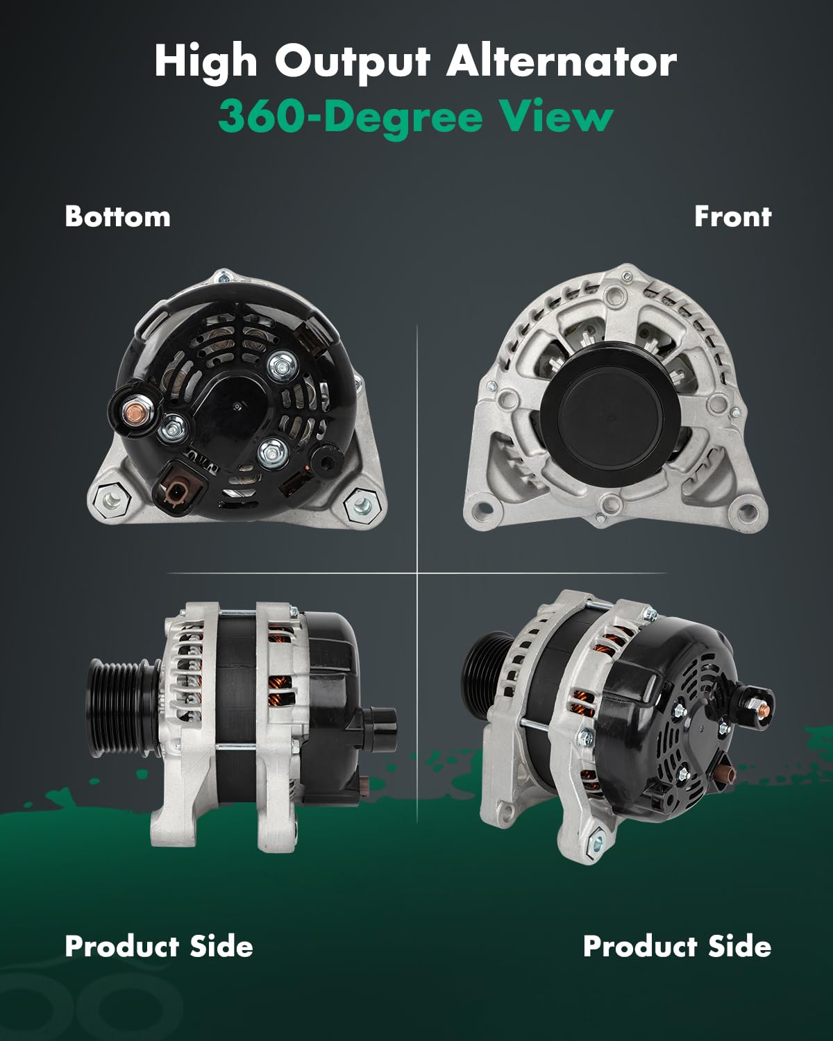 SCITOO Alternator for Honda CR-V/Civic/Accord 1.5L 135A 12V CW 6-Groove Decoupler Pulley, Replaces OE#