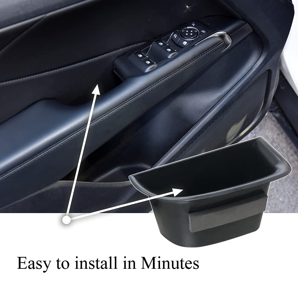 Vesul Front Row Door Organizer Tray Compatible With Lincoln Mkc 2015-2019 Armrest Storage Box Phone Container Door Grab Handle T