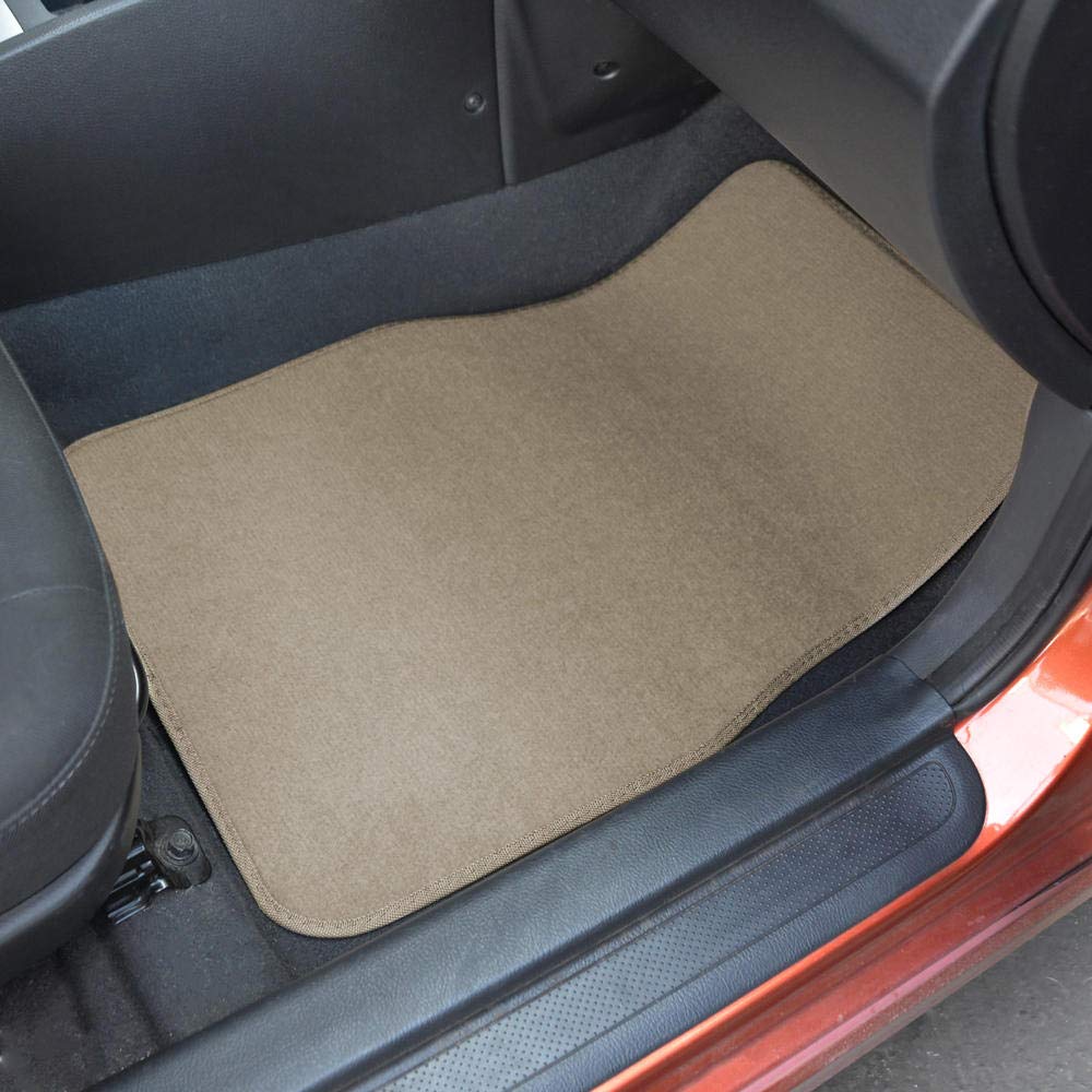Bdk Beige Heavy Duty Front & Rear Carpet Floor Mats Universal Liners For Car Suv Van & Truck, All Weather Protection With Anti-S