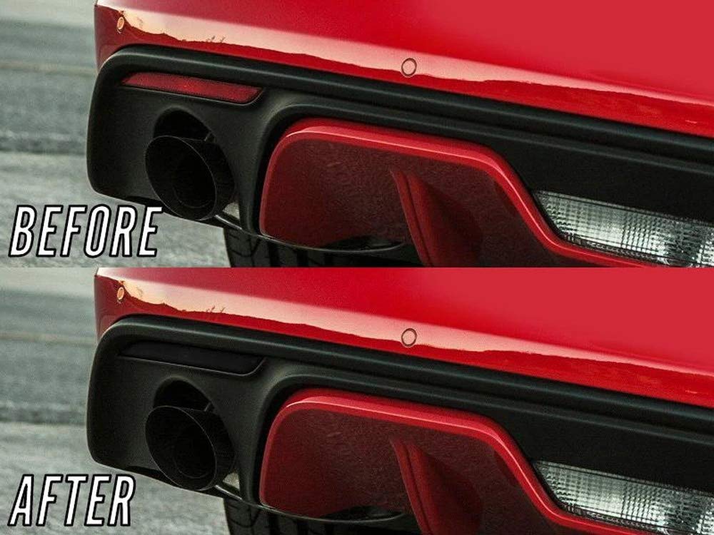 iJDMTOY Black Smoked Rear Bumper Reflector Lenses for 2015-2017 Ford Mustang, OE-Spec LH RH Assembly