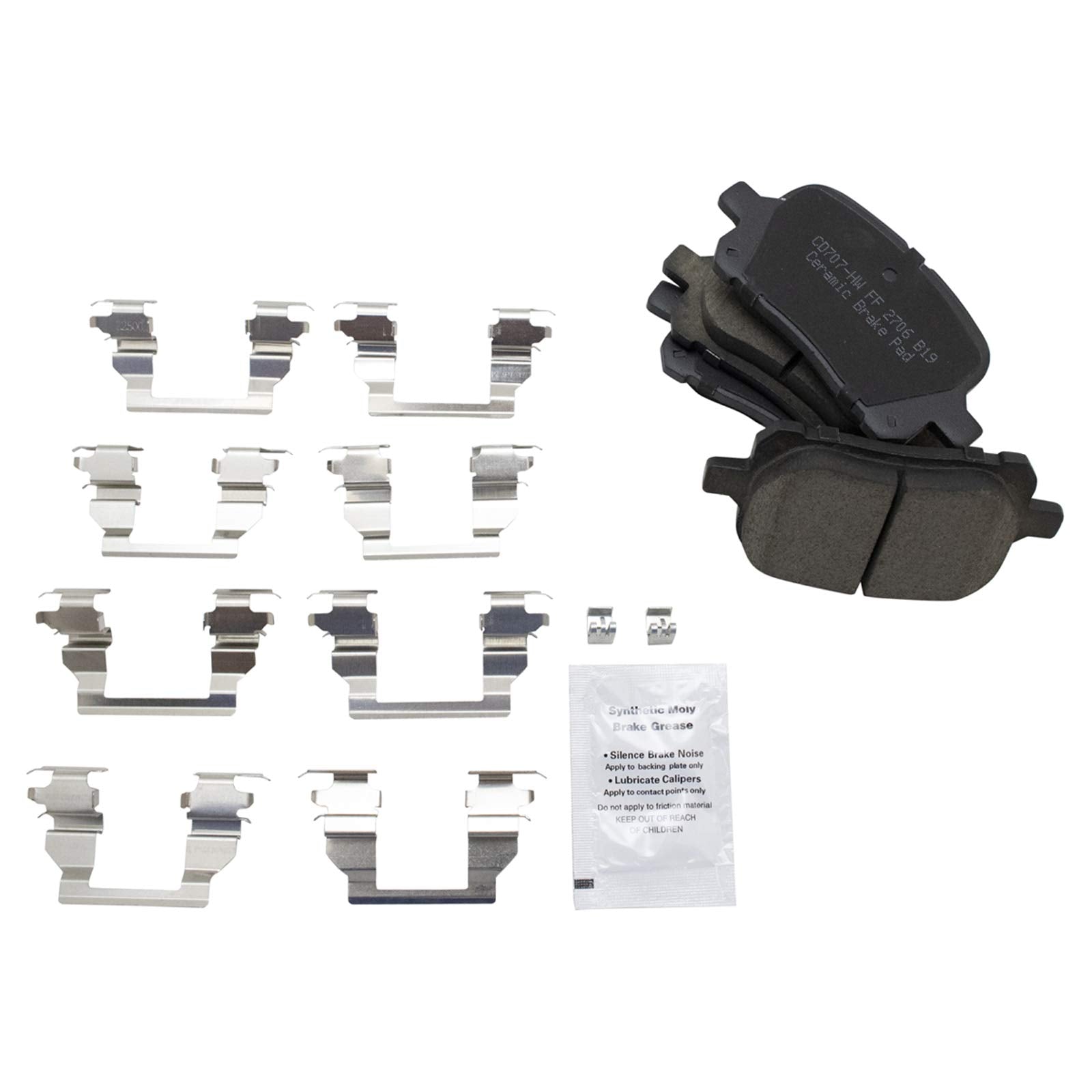 Trq Front Brake Pad & Rotor Kit Brake Pads Brake Rotor Ceramic Compatible With 1999-2001 Lexus Rx300