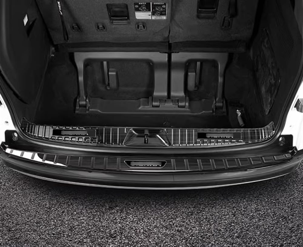 ERIDANUS Auto Accessories Fit for Toyota Sienna 2023 2022 2021 Rear Outside Bumper Sill Plate Guard Cover Trim (Black) Stainless