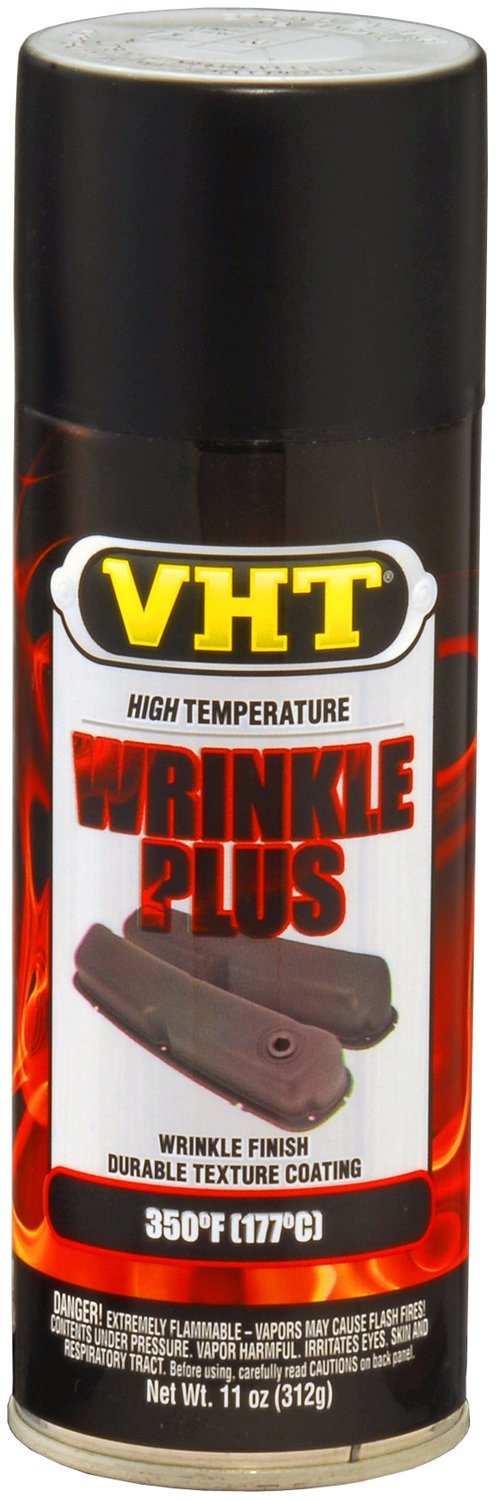 VHT SP201-6PK High Temperature Wrinkle Plus Paint - Black Spray Paint - 11 oz Aerosol Can, 6-Pack