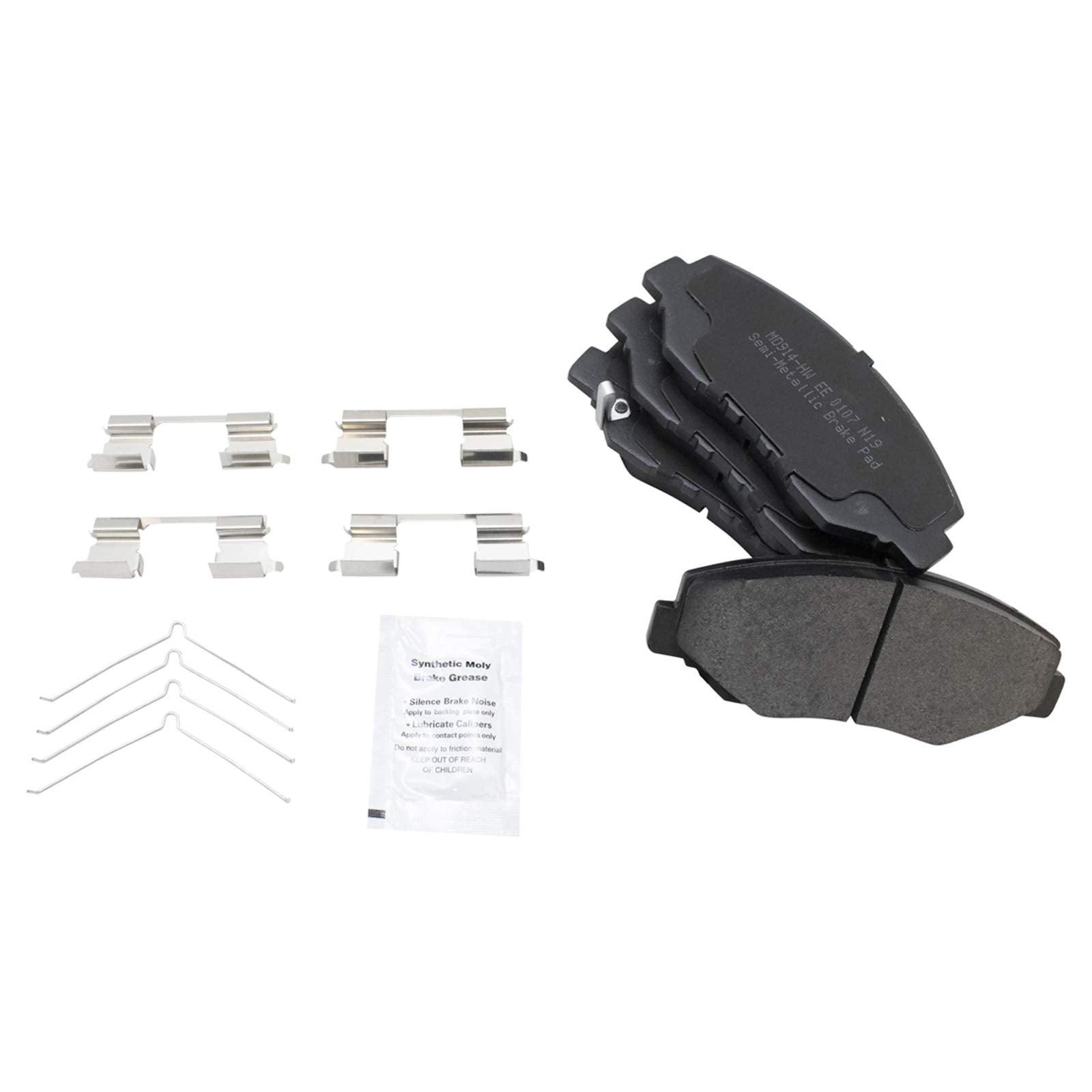 Trq Front Brake Pad & Rotor Kit Brake Pads Brake Rotor Semi-Metallic Premium G-Coated Compatible With 2003-2008 Honda Pilot