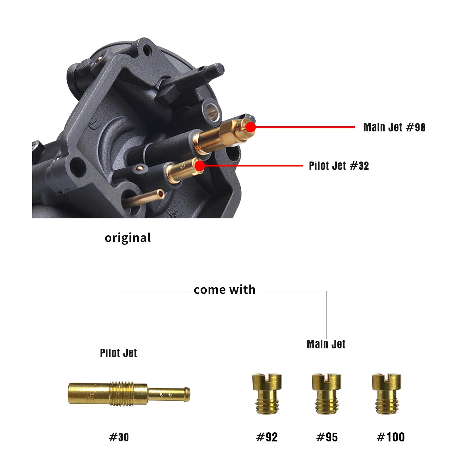 NIBBI PE22mm Carburetor for 125cc-140cc Motorcycle Engines, Aluminium Alloy, Fits Apollo RFZ125 SSR125 GY6 ATV Pit Dirt Bikes