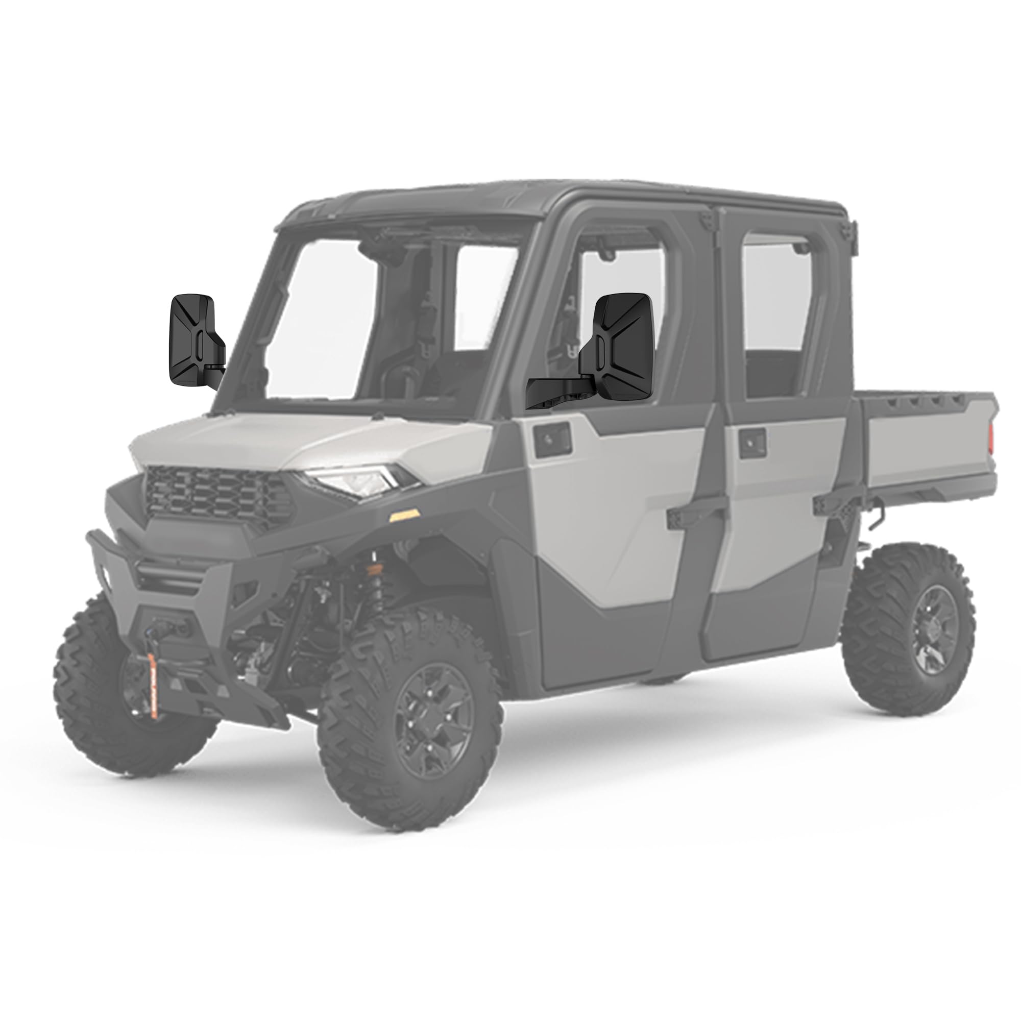Ranger Side Rear View Mirrors Full-Door Mounted, GEVINFA UTV Side Mirrors for Polaris Ranger Door Compatible With 2018-24 Polari