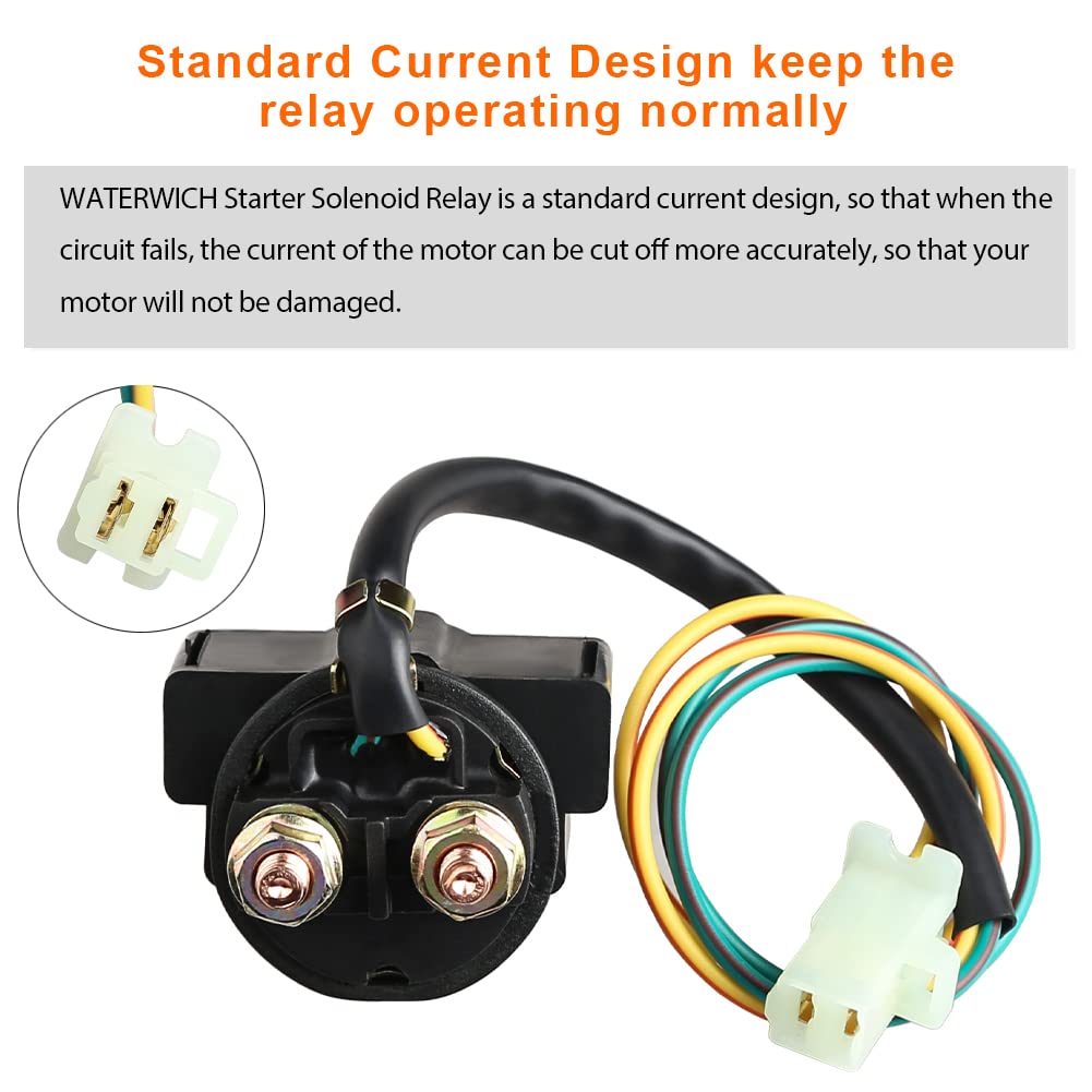 WATERWICH Starter Solenoid Relay Compatible with Honda 300 Fourtrax TRX300 TRX300FW 2X4 4x4 1988 1989 1990 1991 1992 1993 1994 1