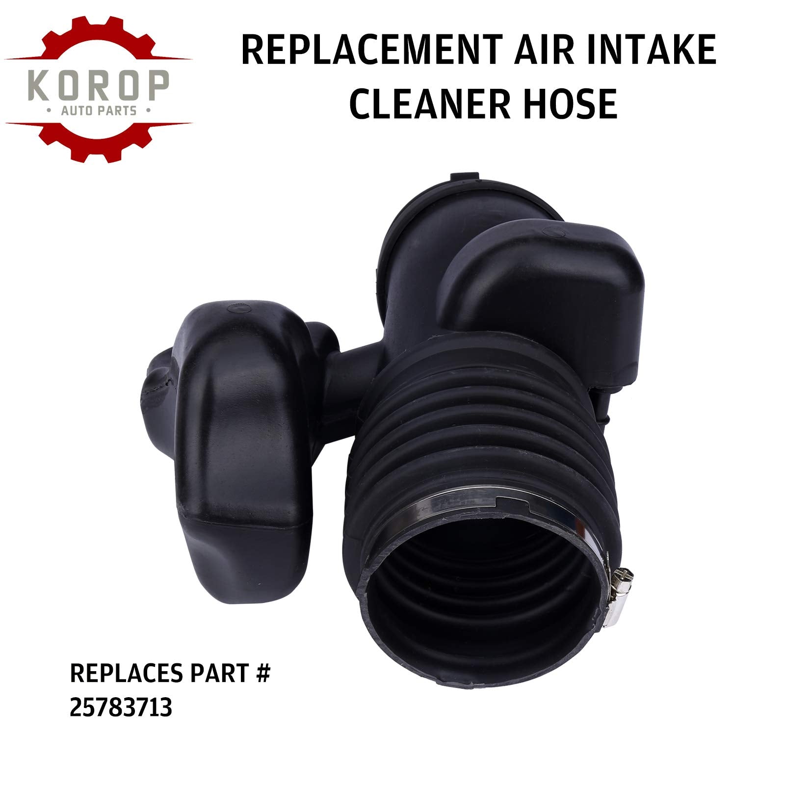 KOROP AUTO PARTS Air Intake Cleaner Hose, Rubber, Black, Model KP3713GM1, Fits 2009-2011 Buick Enclave, Chevy Traverse, GMC Acadia, Saturn