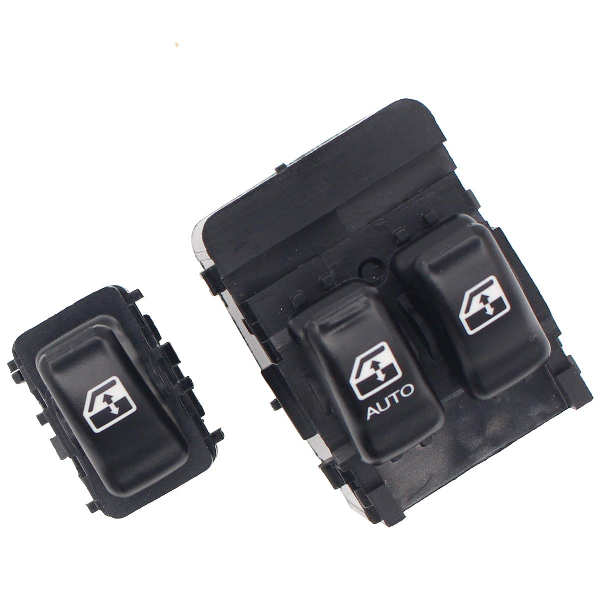 NewYall Set of 2 Front Left Driver and Right Passenger Side Door Window Switch Black for Chevrolet Venture 1997-2005 Oldsmobile