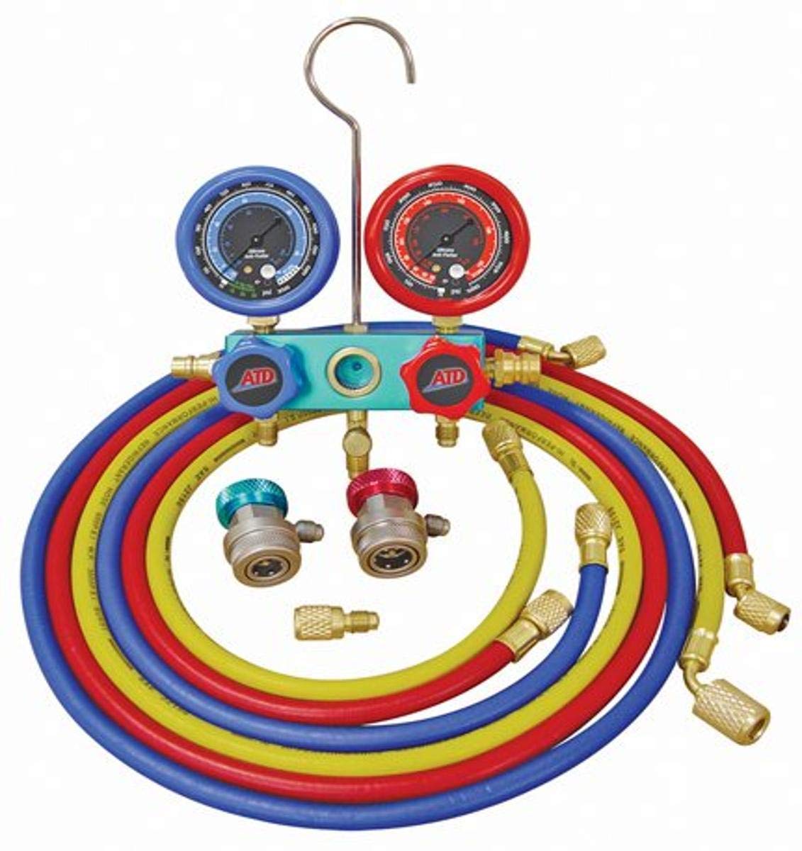 Deluxe Dual Aluminum A/C Manifold Gauge Set