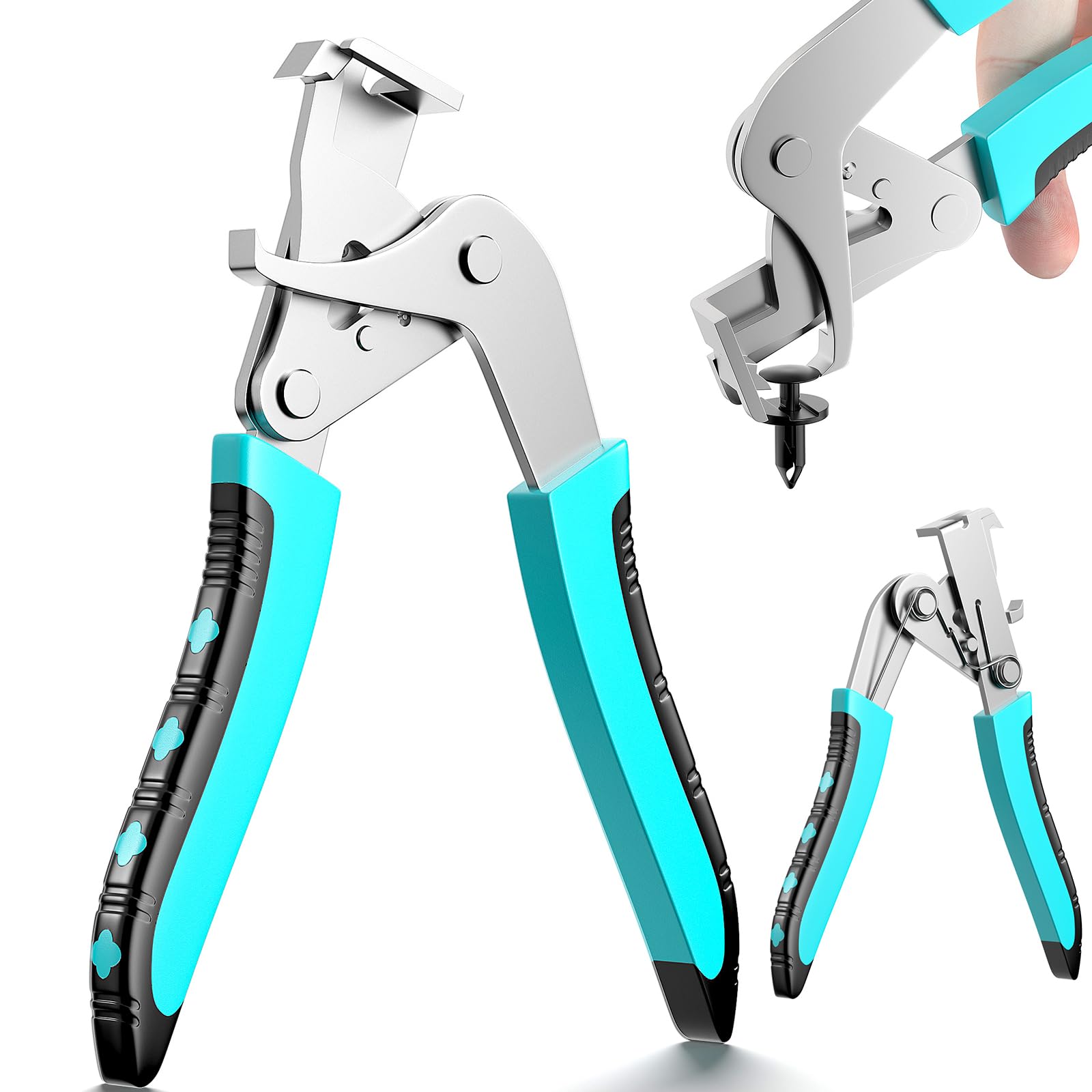 BURMONG Metal Car Clip Pliers Disassembly Tool, Professional Auto Trim Removal Tool, Plastic Clip Fastener Remover for Car Body 