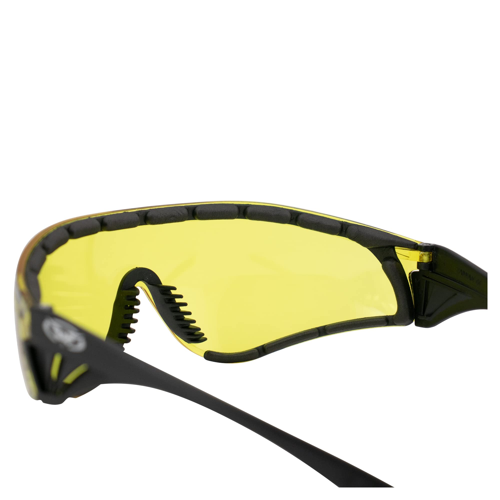 Set Of 3 Pairs: Padded Motorcycle Riding Glasses - Day Night Dawn Dusk Smoked Clear Yellow Shatterproof Polycarbonate Lenses Uv4