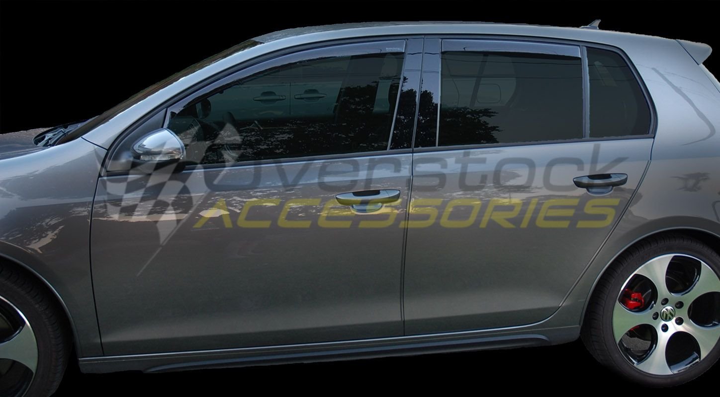 WeatherTech Custom Fit Side Window Deflectors for Frontier, Equator - (84367), Front & Rear Set - Dark Tint