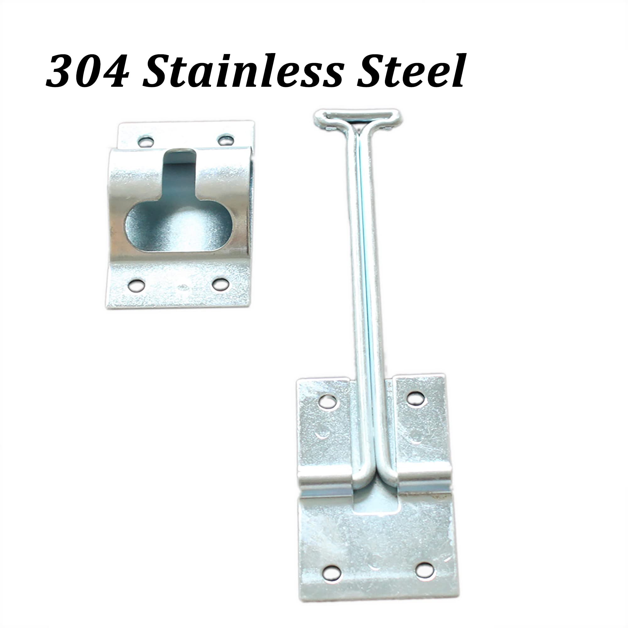 X-Haibei 6 Inch RV Entry Door Latch T Style Camper Door Holder Catch 304 Stainless Steel for Enclosed Trailer Cargo Motor Home 1