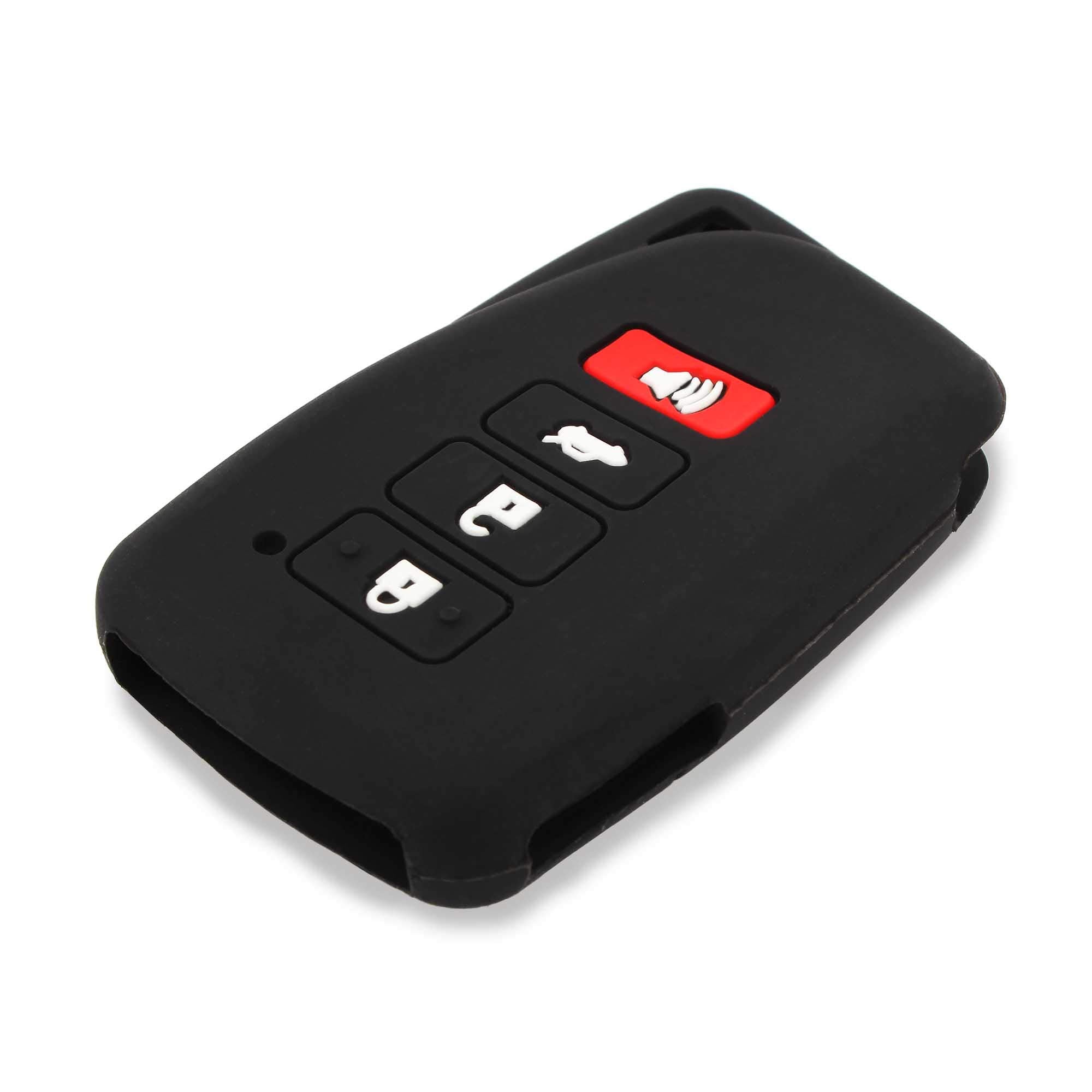 Tomall Silicone Key Cover Black For Lexus Is Es Gs Nx Rx Lx Rc 4 Buttons Smart Remote Key (Pack Of 2)