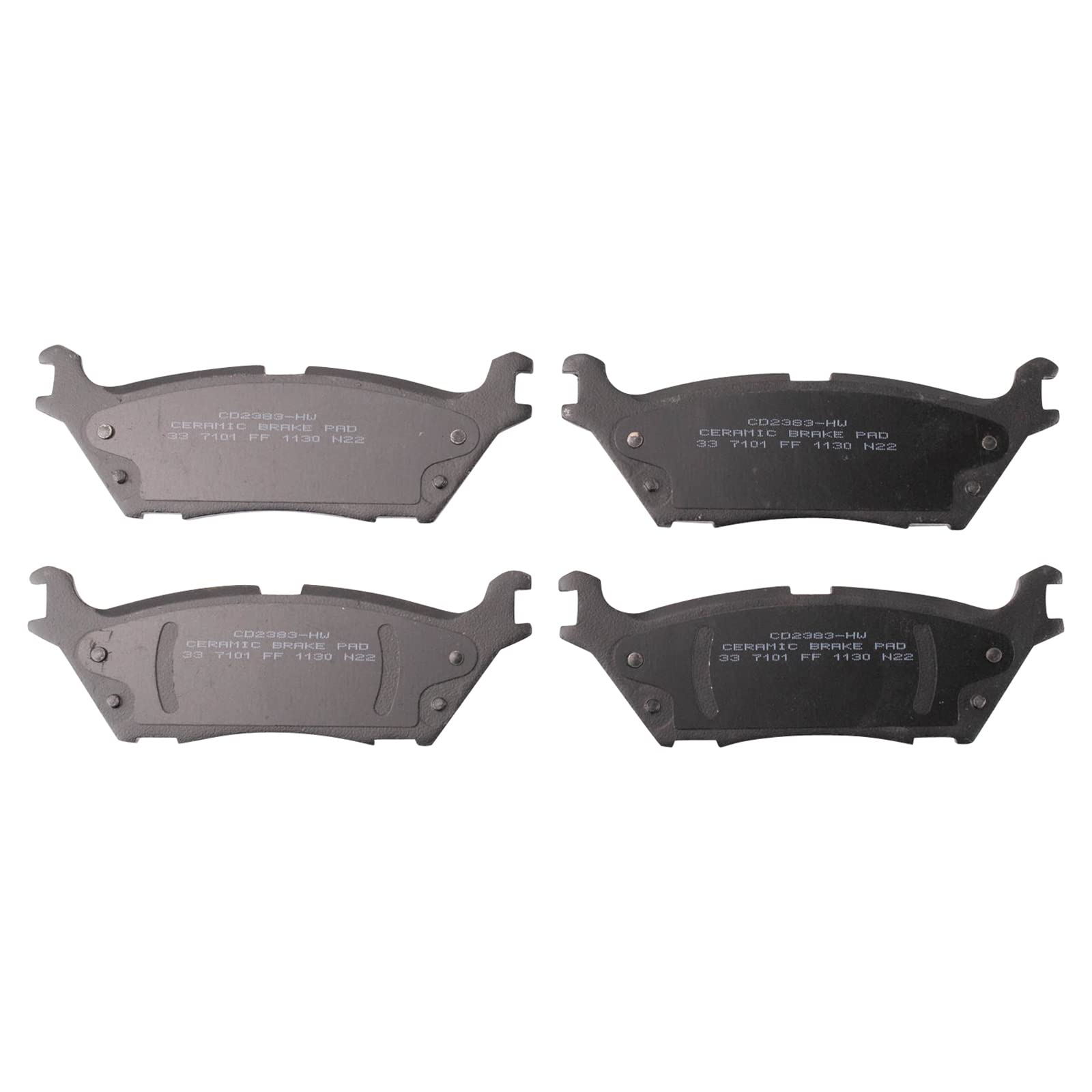 TRQ Rear Brake Pads Ceramic Compatible with 2021-2022 Ford F-150