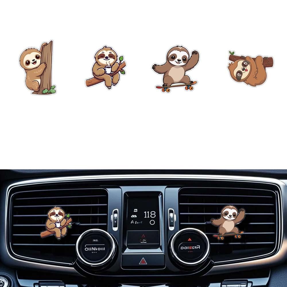 Cute Sloth Air Freshener Clips,Car Vent Clip,Car Vent Decoration Accessories, Car Air Conditioner Clip,Automotive Interior Decor