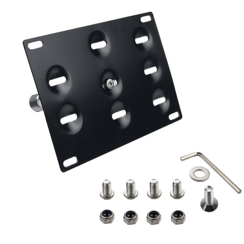 DEWHEL Front Bumper Tow Hook License Plate Mount for Honda S2000 AP1 AP2 & Acura TL, Bolt-On Bracket Holder
