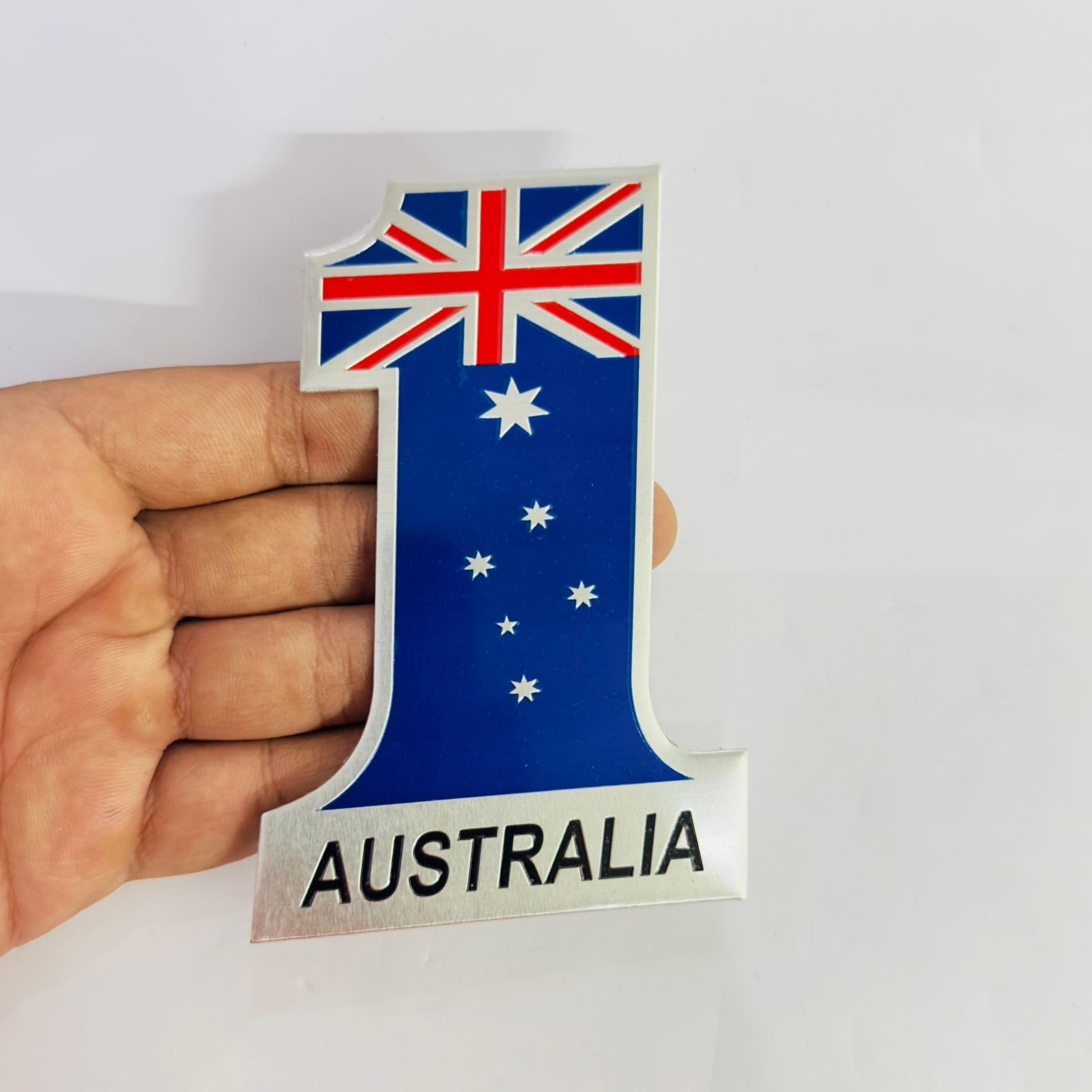 (No One Australia Flag Sticker) Car Bike Laptop Metal Logo Car Emblem & Met.Al Lo.Go For Carr 3D Badge Auto Racing Universal Spo