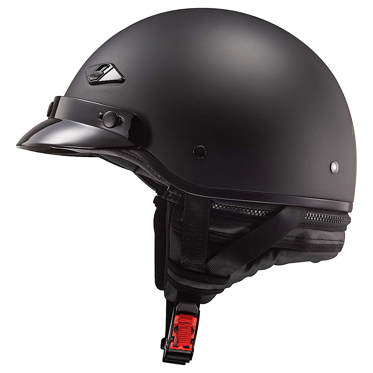 LS2 Helmets Bagger Half Helmet - Matte Black, Medium, Kinetic Polymer Alloy, Model 568-3013